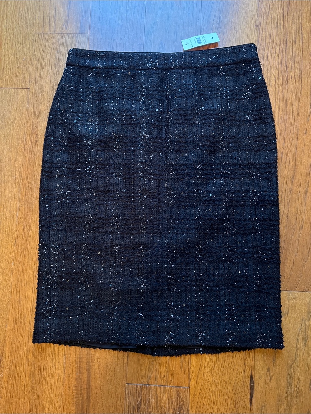 Ann Taylor Black Tweed Pencil Skirt
